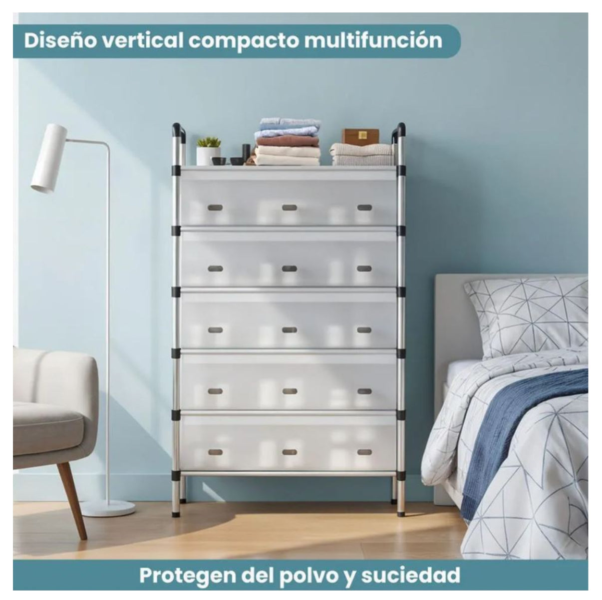 Zapatero Organizador Tapa Acrilica