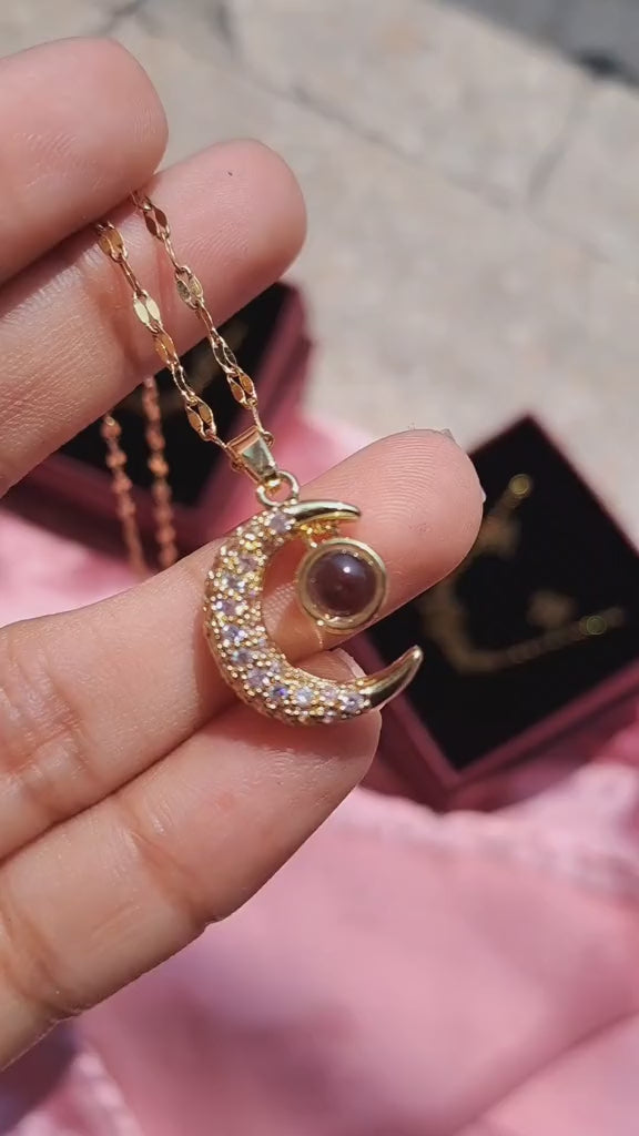 Collar Luna Te Amo en 100 Idiomas